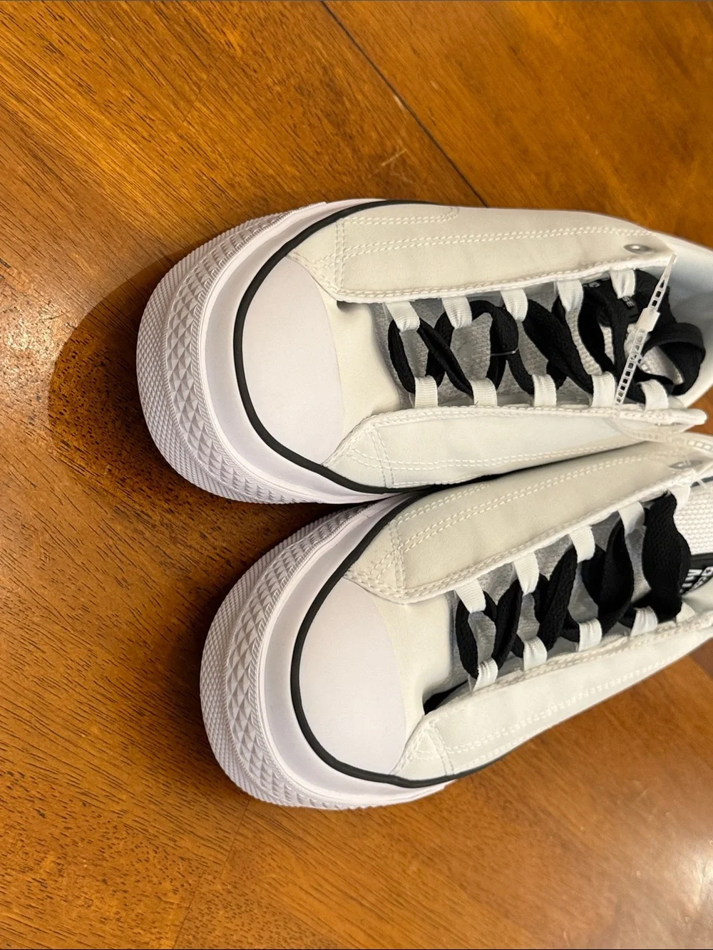 Converse White Low-Top Sneakers with Black Accents size 13 new